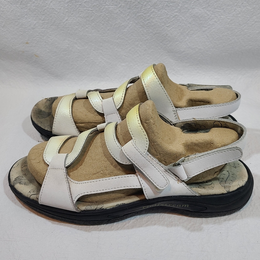 Womens Golfstream Spike Golf Sandals Size 10 Color Glitter White Crystal Snow